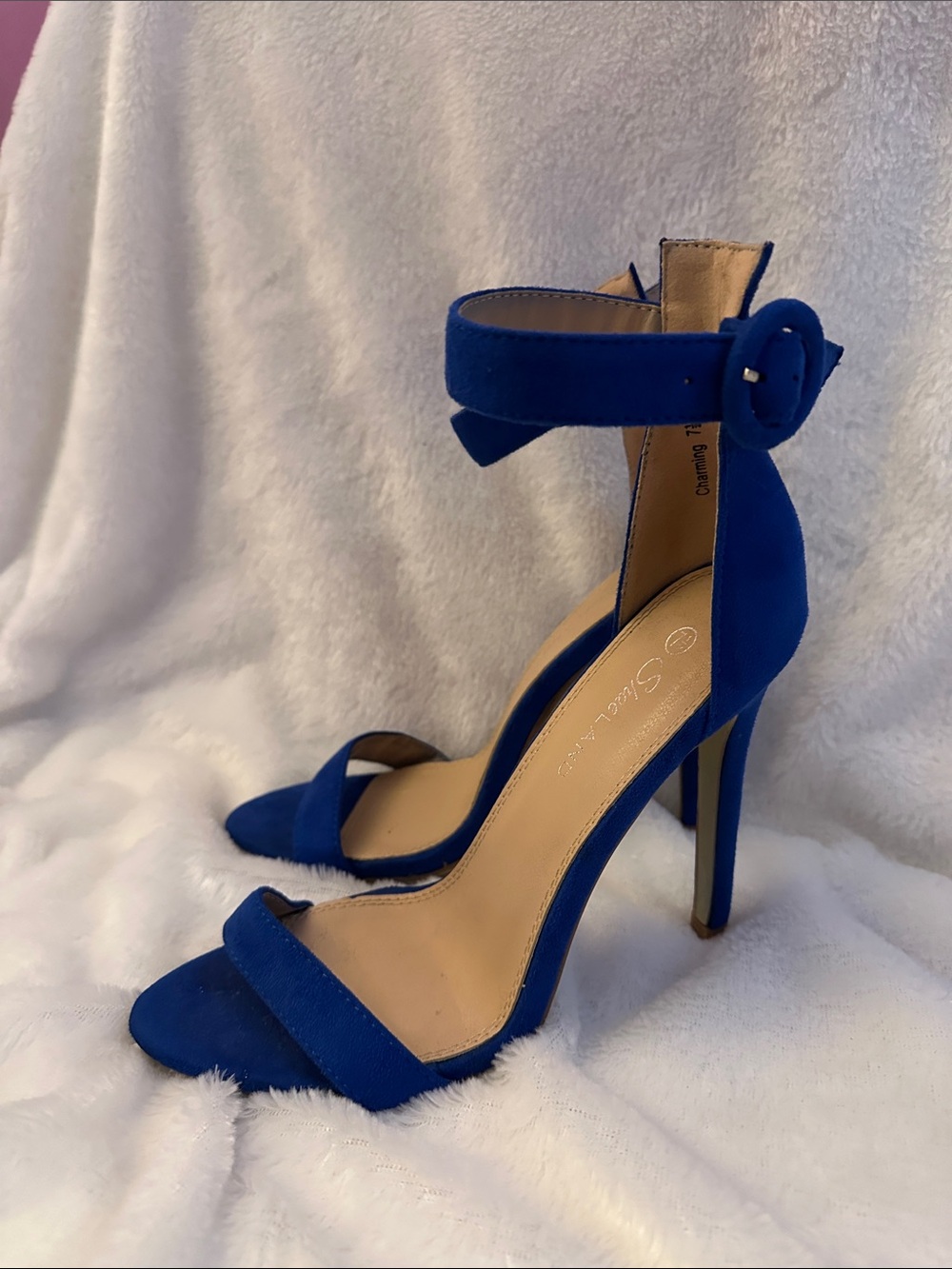 Blue Strappy Stillettos